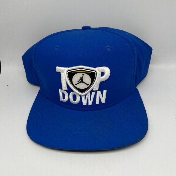 Air Jordan Last Shot‎ Top Down Royal Blue Jumpman Hat Snapback Cap Men